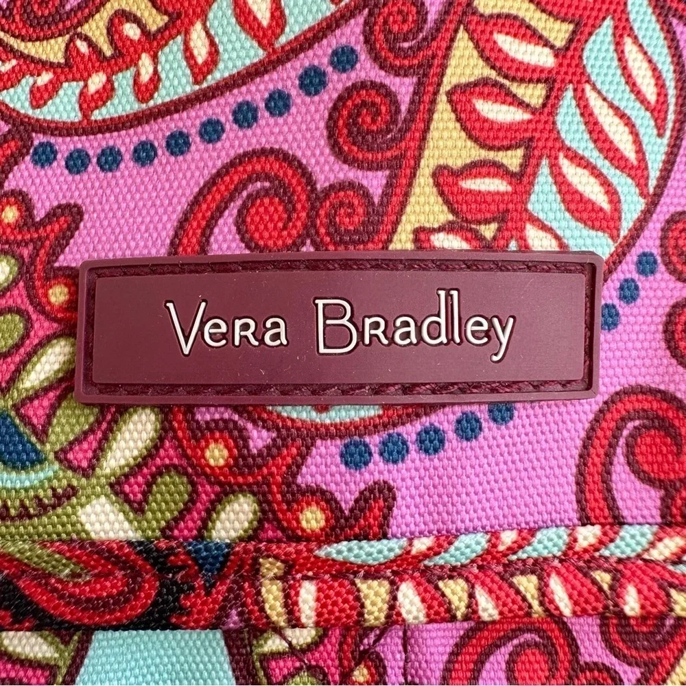 Vera Bradley Lighten Up Essential messenger bag medallion purple pink red laptop